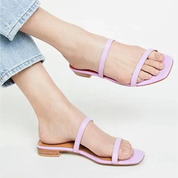 Women's Jagger the Label Double Strap Sprung Flat in Lilac size 9 Soft Girl Boho - Picture 1 of 5